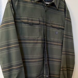 Men's Green Striped Jacket- Roark